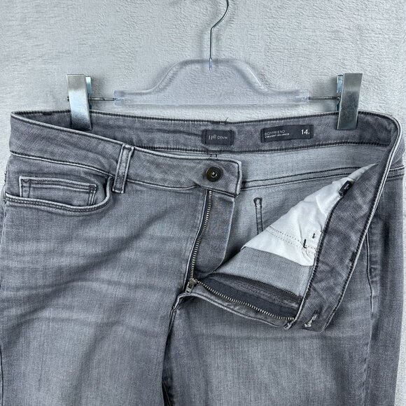 J.Jill Jeans Size 14P Boyfriend Straight Leg Ankle Denim Womens Mid Rise Gray - Picture 8 of 13